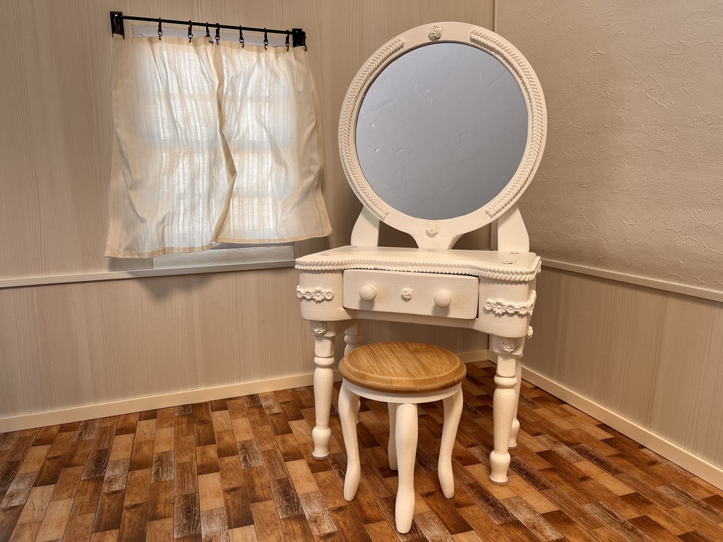 1/3(1/4)スケール ミラードレッサー ホワイト