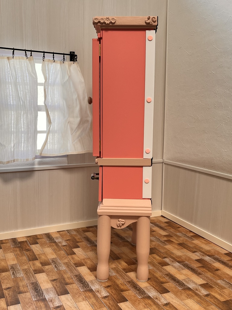 1/3(1/4)スケール 中型キャビネット ピンク