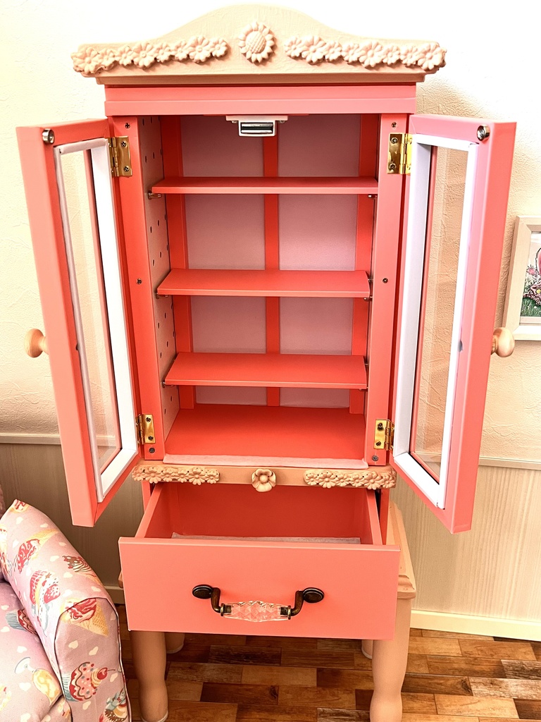 1/3(1/4)スケール 中型キャビネット ピンク