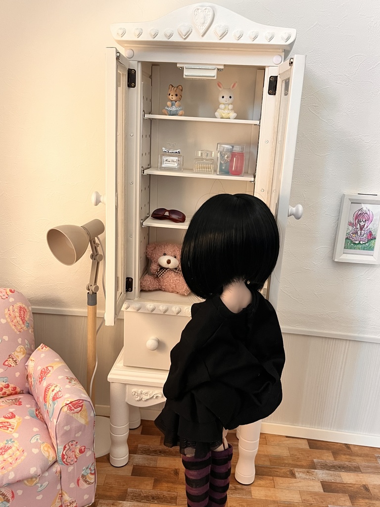 1/3(1/4)スケール 高身長キャビネット ホワイト