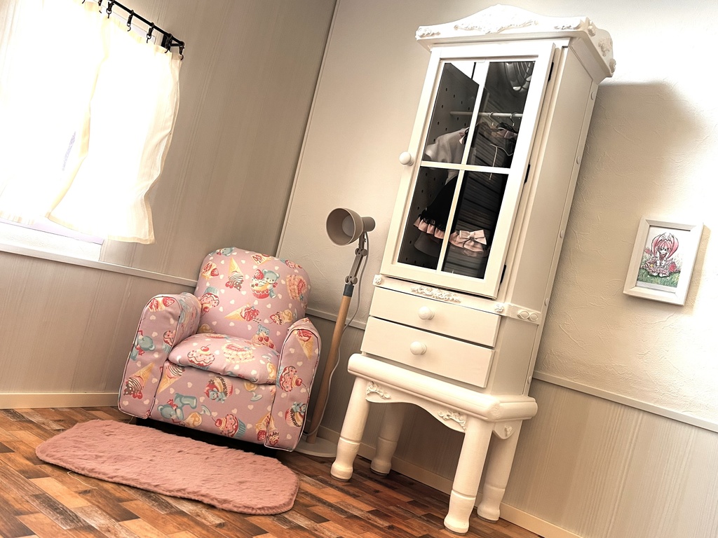 1/3(1/4)スケール ハイブリッドキャビネット ホワイト