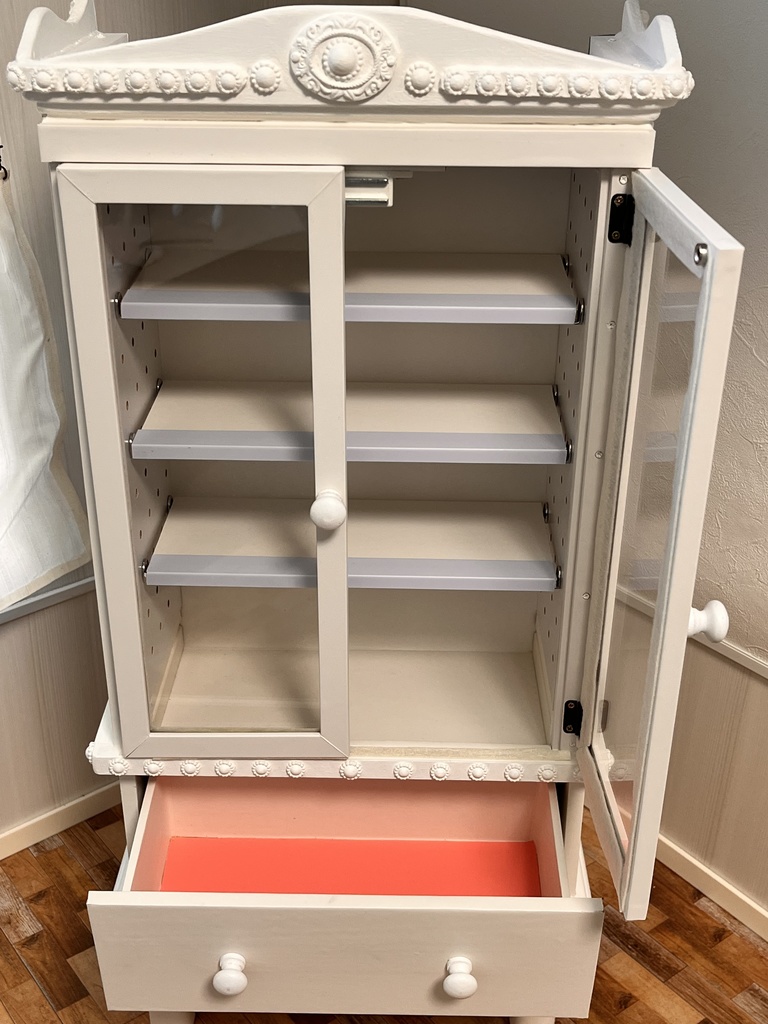 1/3(1/4)スケール ワイドキャビネット ホワイト