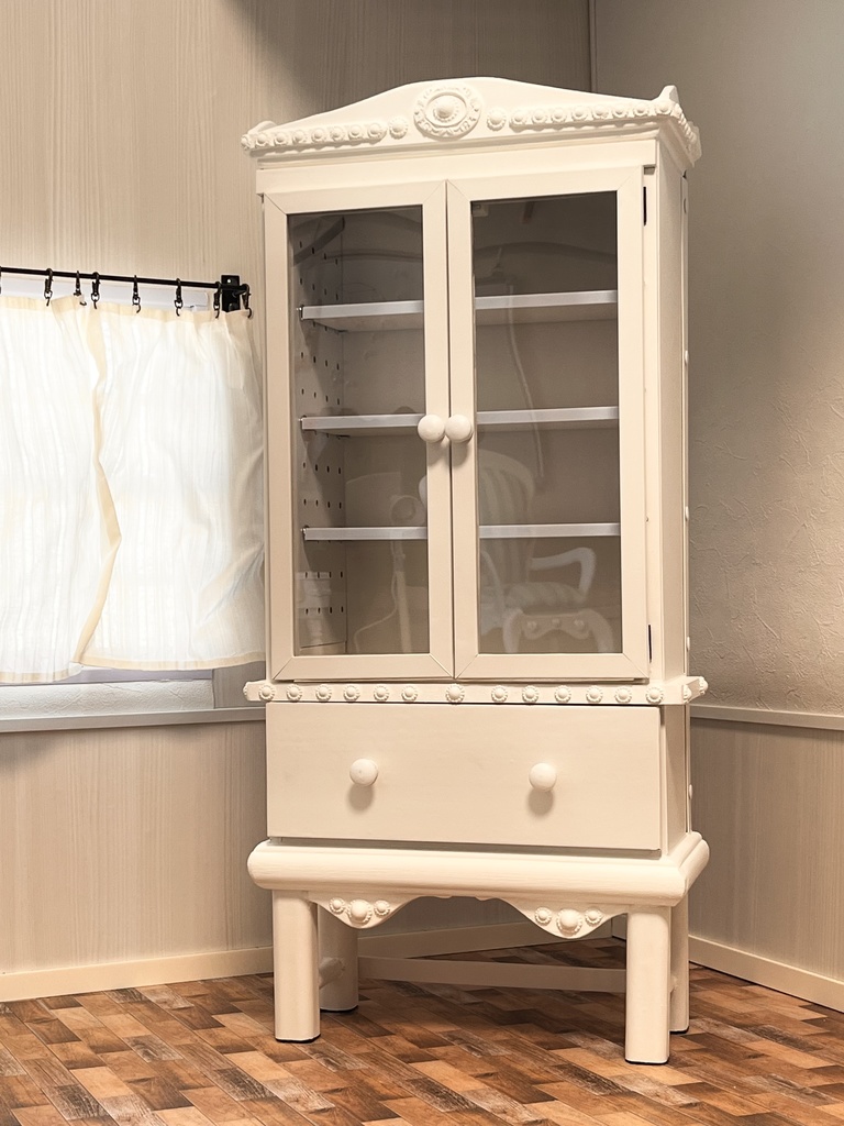 1/3(1/4)スケール ワイドキャビネット ホワイト