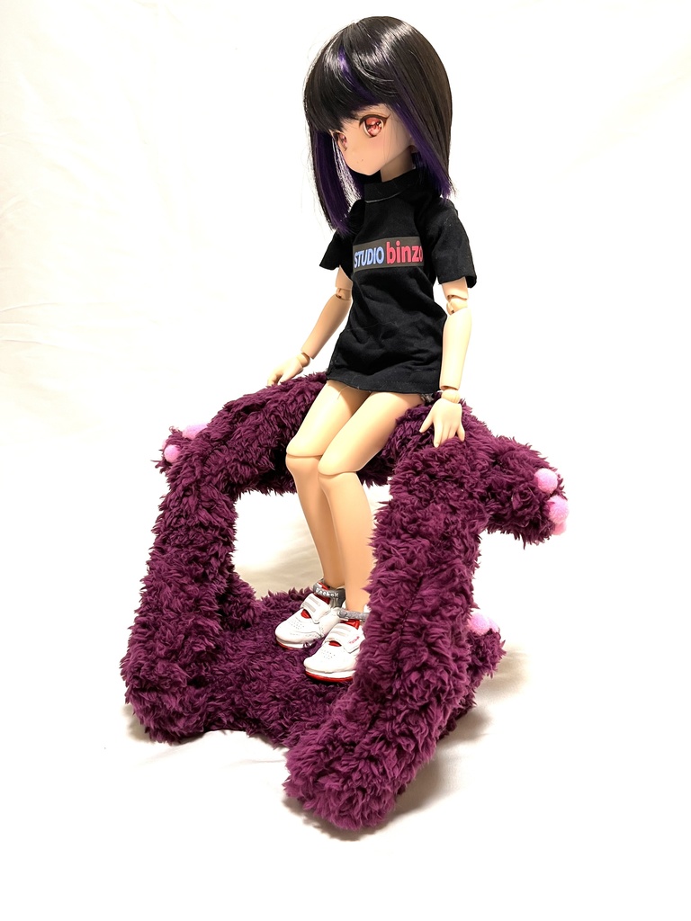 ドールスタンド もふもふしてんじゃねーよ パープル