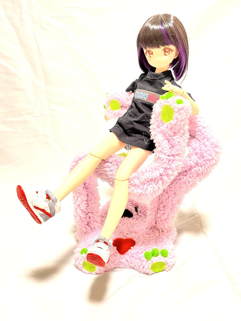 ドールスタンド　もふもふマン　タイプB ピンク