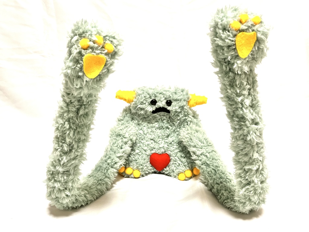 ドールスタンド もふもふマン タイプB ミントグリーン