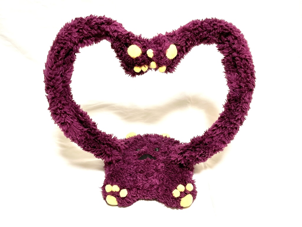 ドールスタンド もふもふマン タイプA パープル