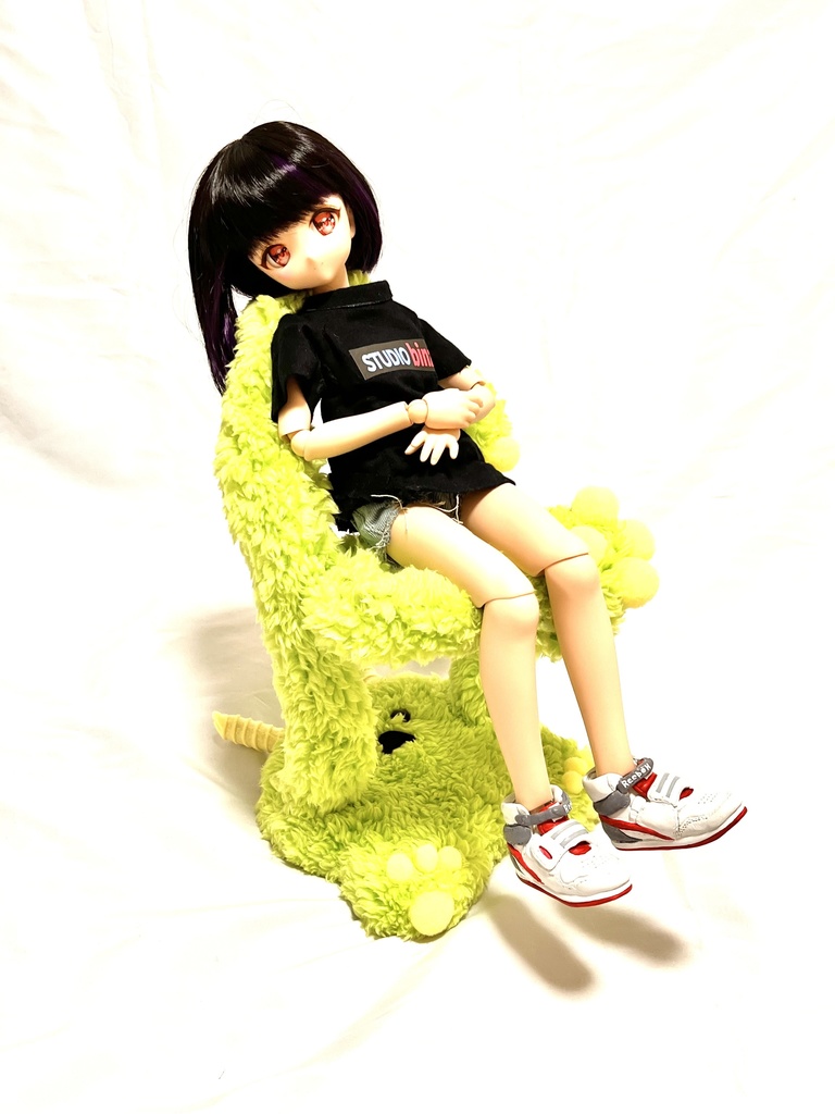 ドールスタンド もふもふマン タイプA グリーン×イエロー