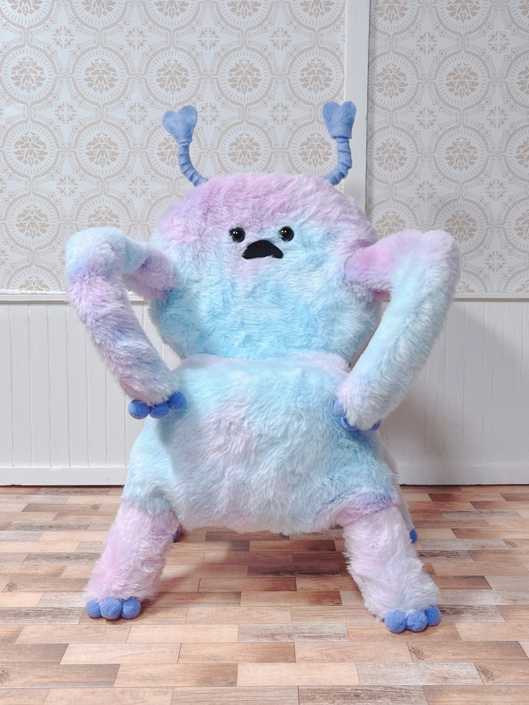 DXもふもふマンチェア　ミックスカラー×パープル
