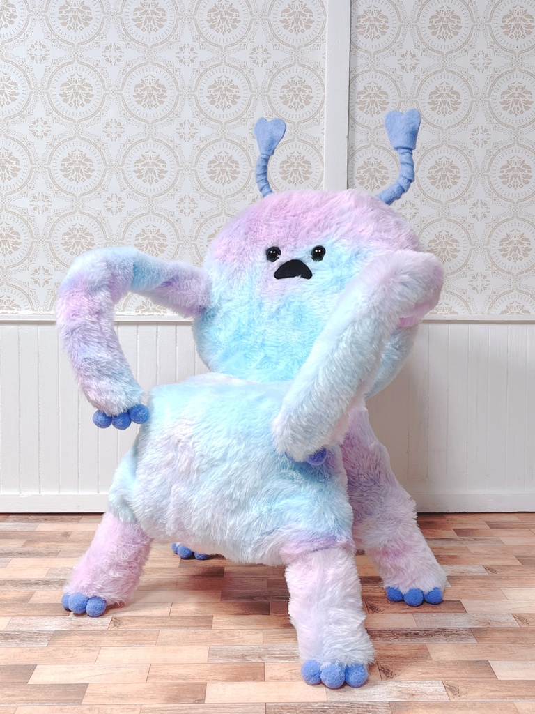 DXもふもふマンチェア ミックスカラー×パープル