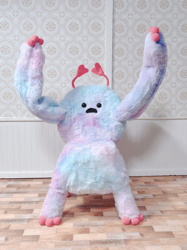 DXもふもふマンチェア ミックスカラー×ピンク