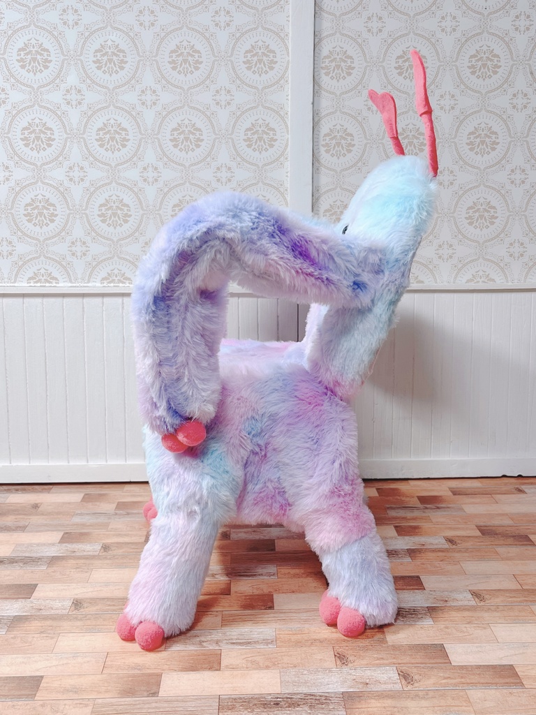 DXもふもふマンチェア ミックスカラー×ピンク