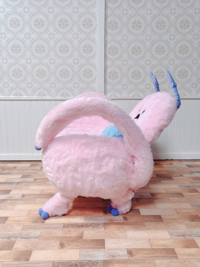 もふもふマンWソファ ピンク×パープル