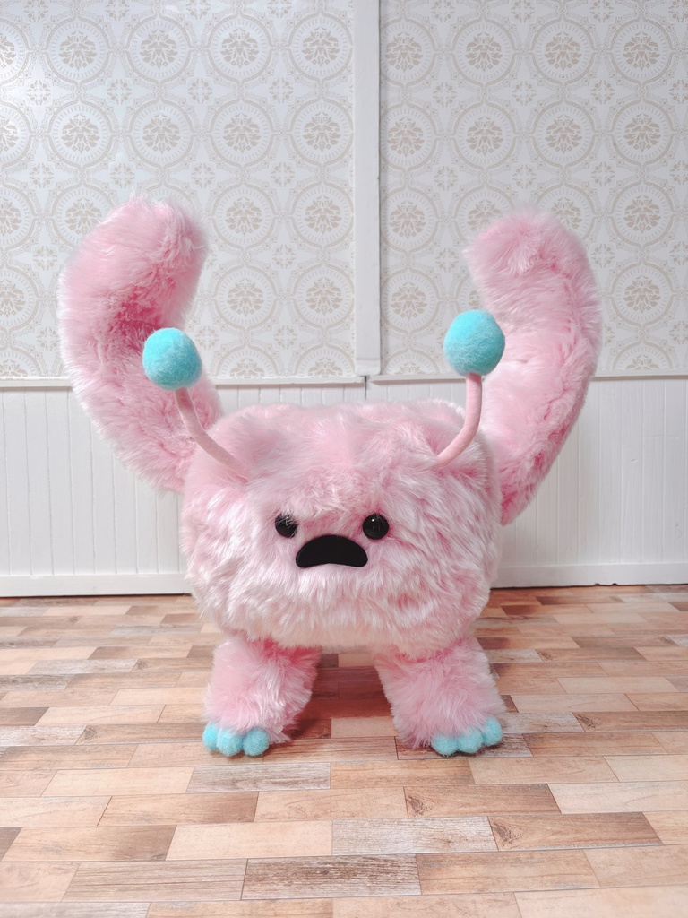 もふもふマンチェア ピンク×ブルー