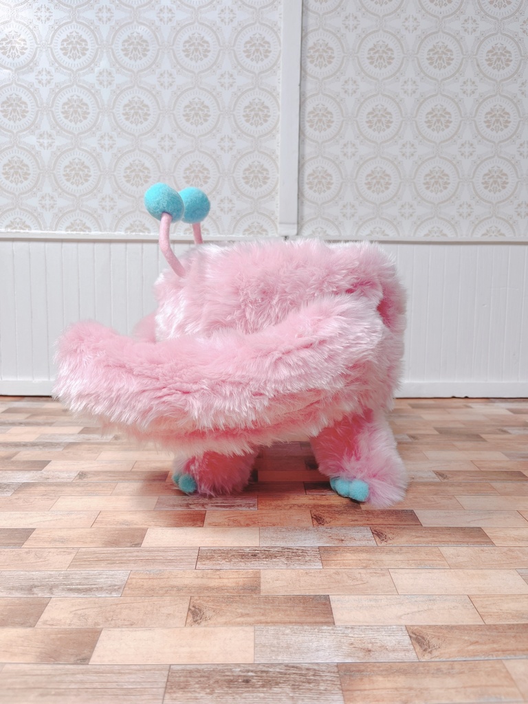 もふもふマンチェア ピンク×ブルー