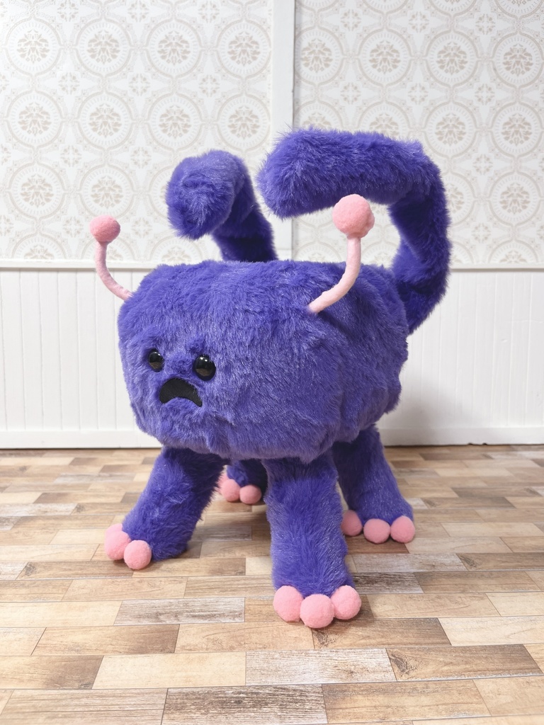 もふもふマンチェア　パープル×ピンク