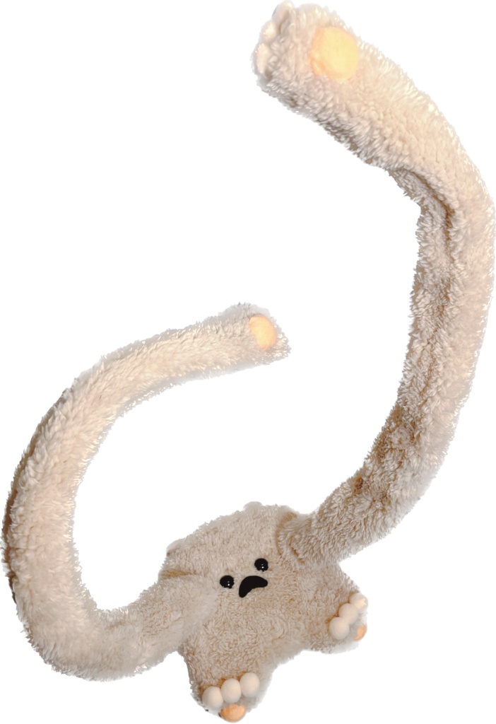 ドールスタンド もふもふマン ベージュ×ミルキーホワイト