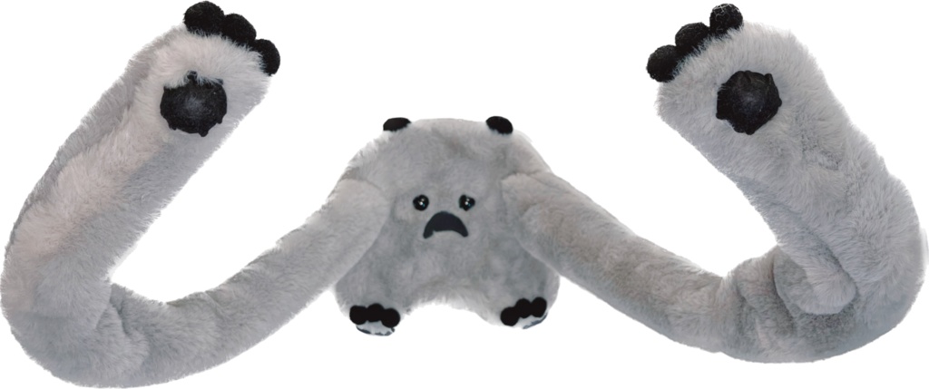 ドールスタンド もふもふマン グレー×ブラック