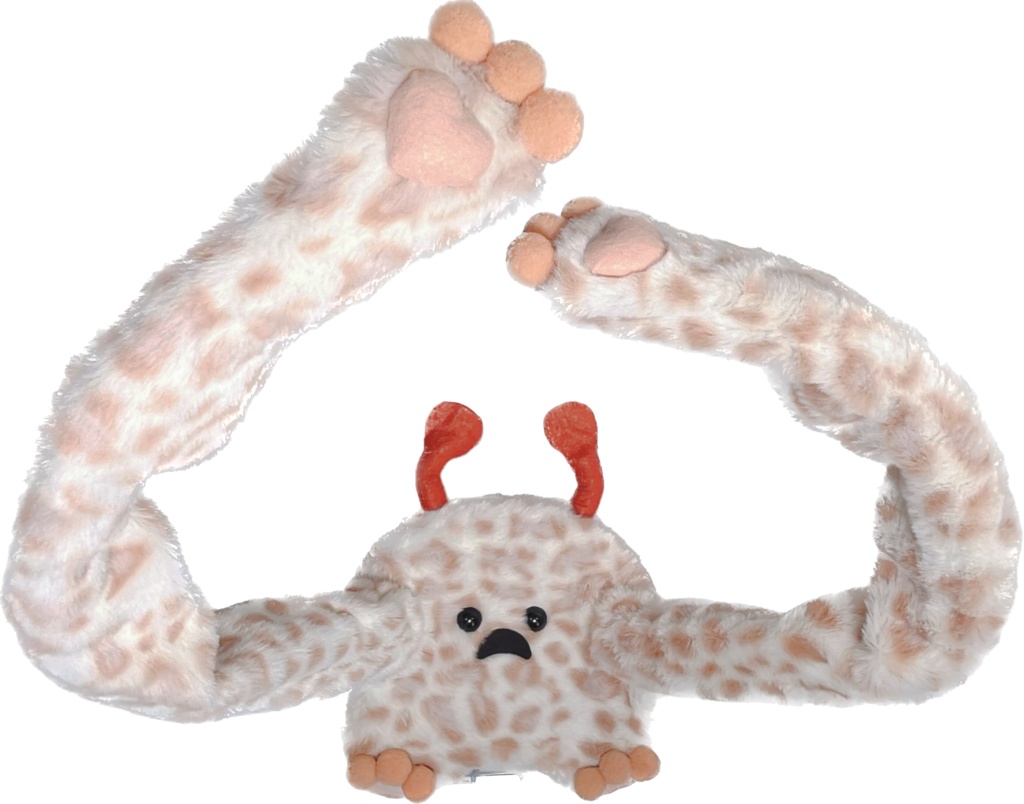 ドールスタンド もふもふマン ユキヒョウ×ライトブラウン