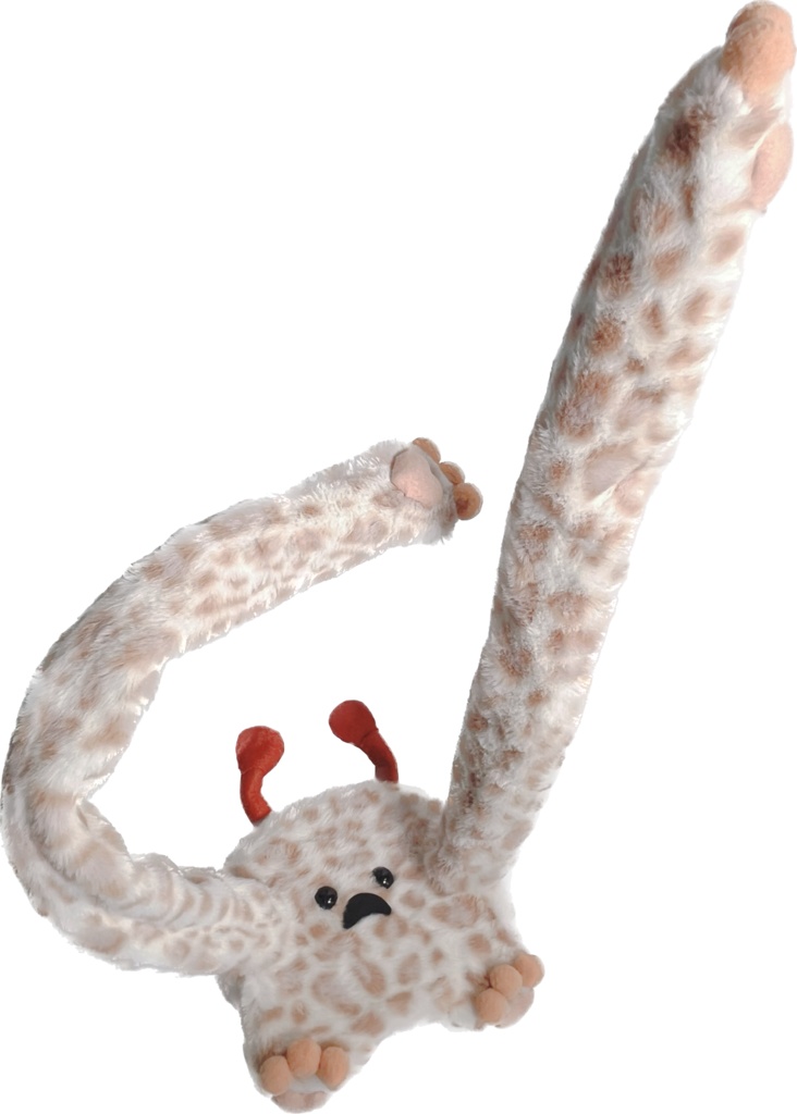 ドールスタンド もふもふマン ユキヒョウ×ライトブラウン