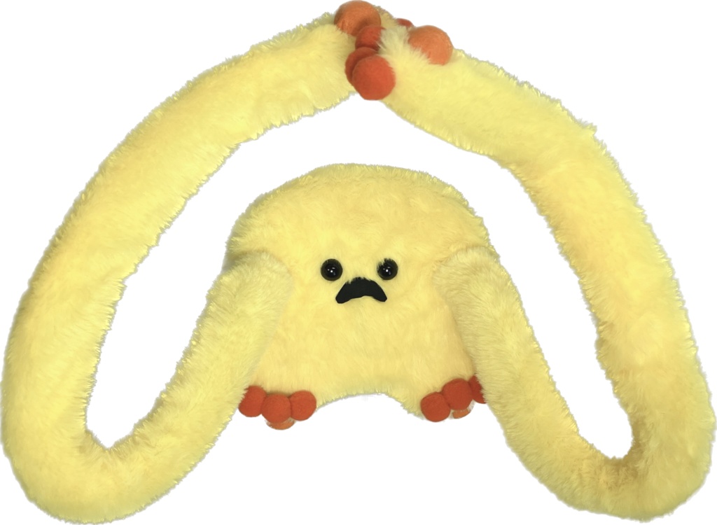 ドールスタンド もふもふマン イエロー×オレンジ