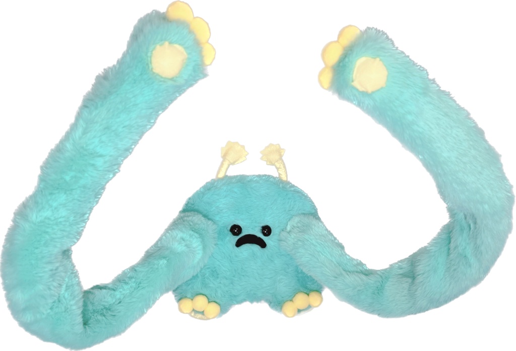 ドールスタンド もふもふマン ミントグリーン×イエロー