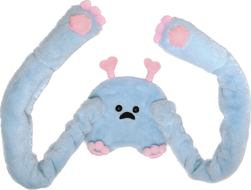 ドールスタンド もふもふマン ベビーブルー×ピンク