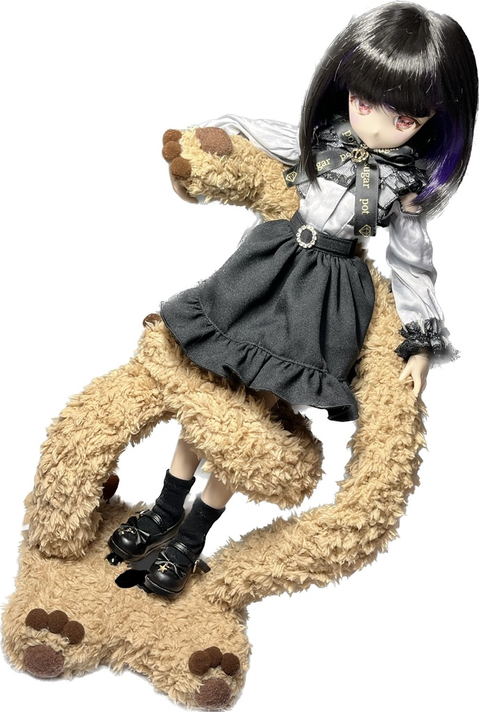 ドールスタンド もふもふマン ライトブラウン×ブラウン