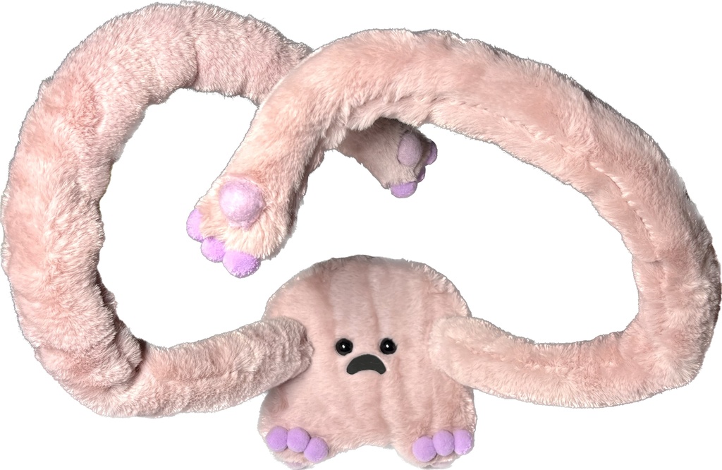 ドールスタンド もふもふマン ダストピンク×ライトパープル