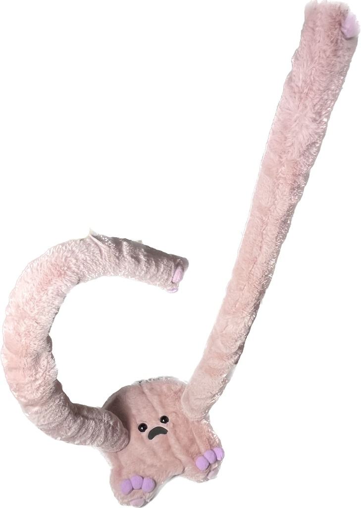 ドールスタンド もふもふマン ダストピンク×ライトパープル