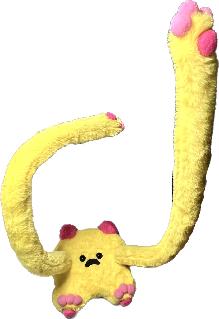 ドールスタンド もふもふマン イエロー×ピンク