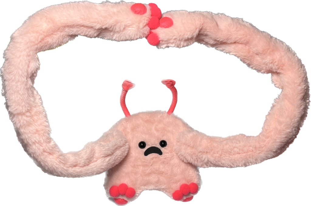 ドールスタンド もふもふマン サーモンピンク×ビビットピンク