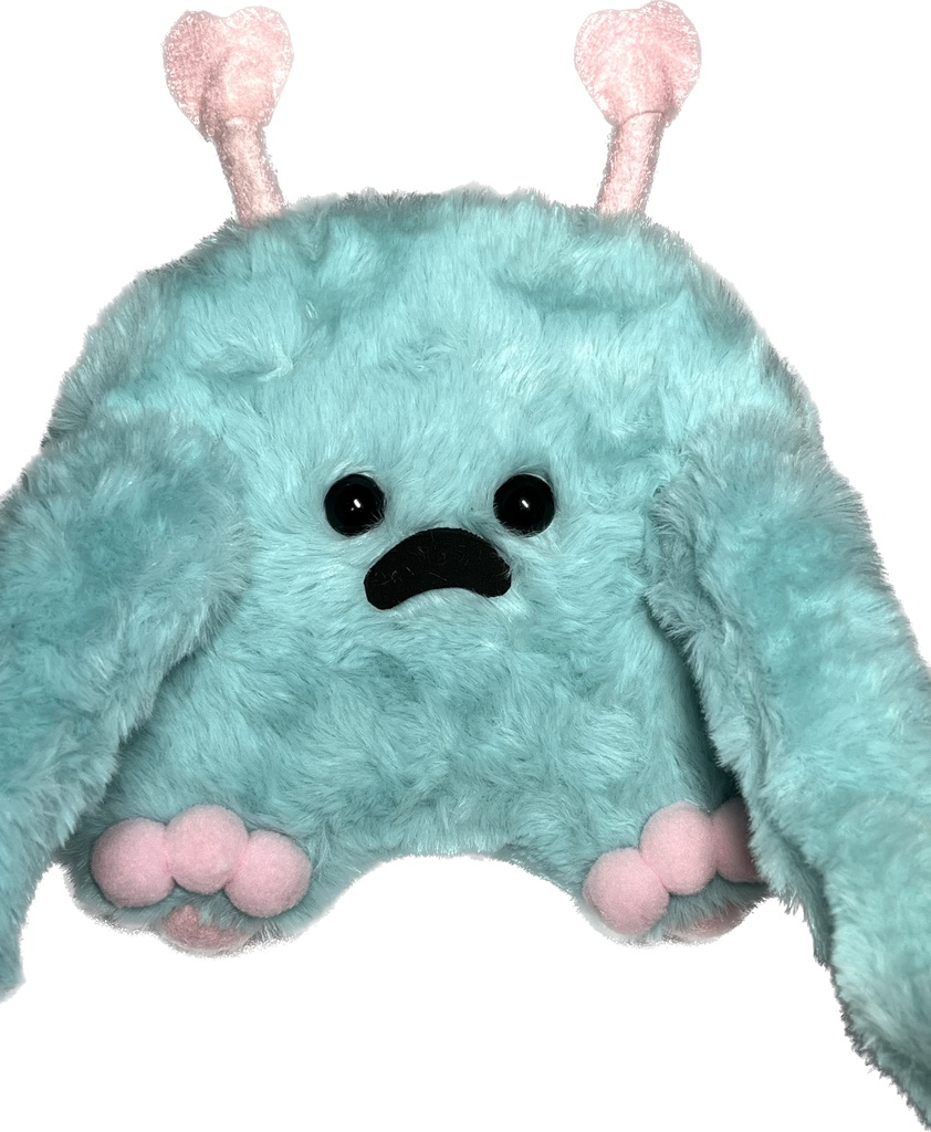 ドールスタンド　もふもふマン　ミントグリーン×ピンク