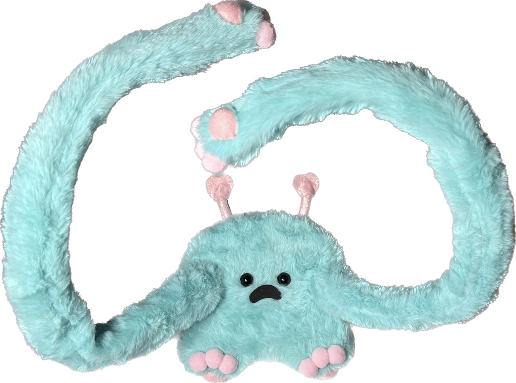 ドールスタンド もふもふマン ミントグリーン×ピンク