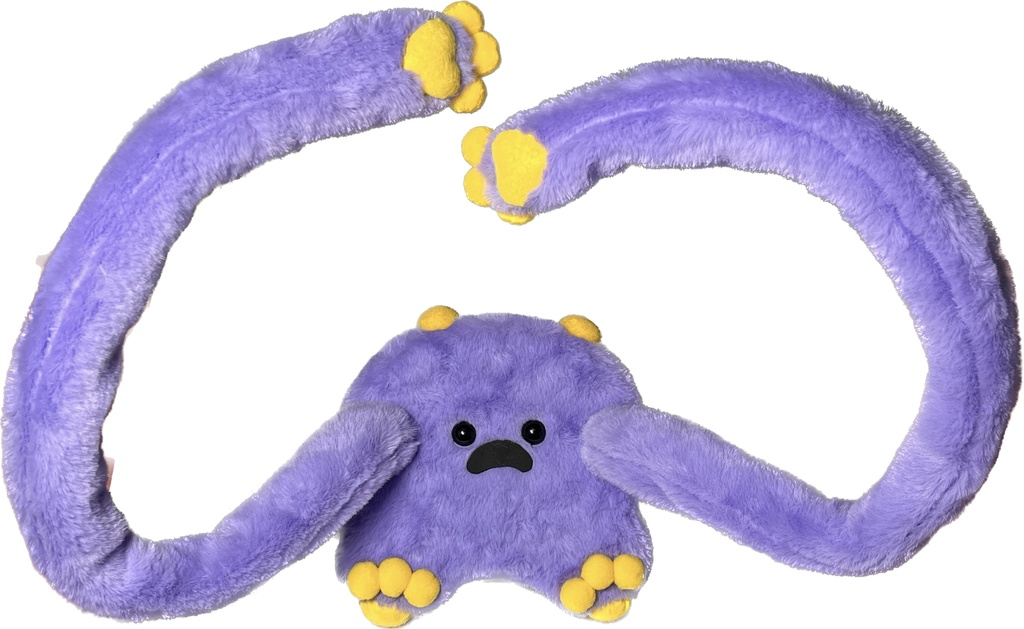 ドールスタンド もふもふマン パープル×イエロー