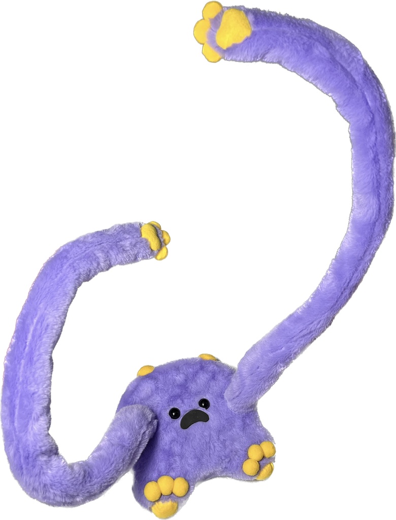 ドールスタンド もふもふマン パープル×イエロー