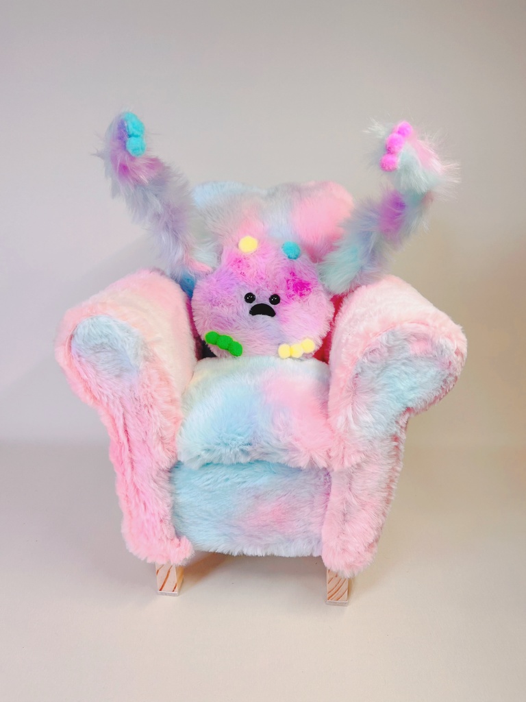 ドールサイズ シングルソファ ちびもふマン付き ミックス×ミックス