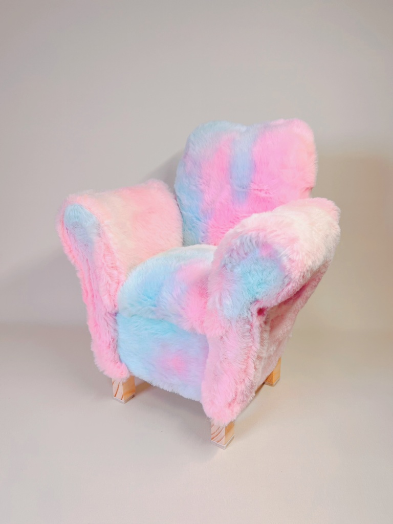 ドールサイズ シングルソファ ちびもふマン付き ミックス×ミックス