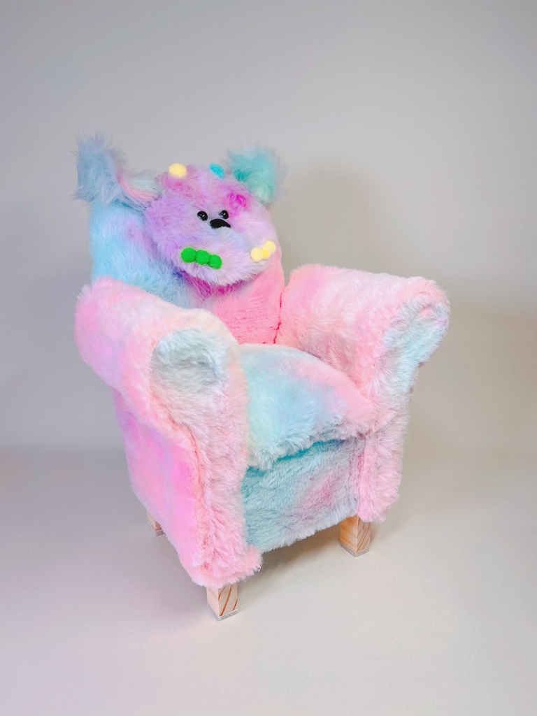 ドールサイズ シングルソファ ちびもふマン付き ミックス×ミックス