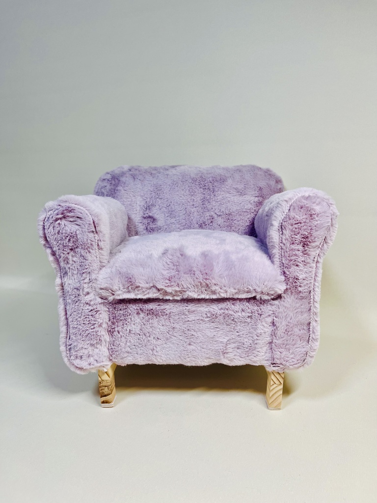 ドールサイズ もふもふミドルソファ ラベンダー