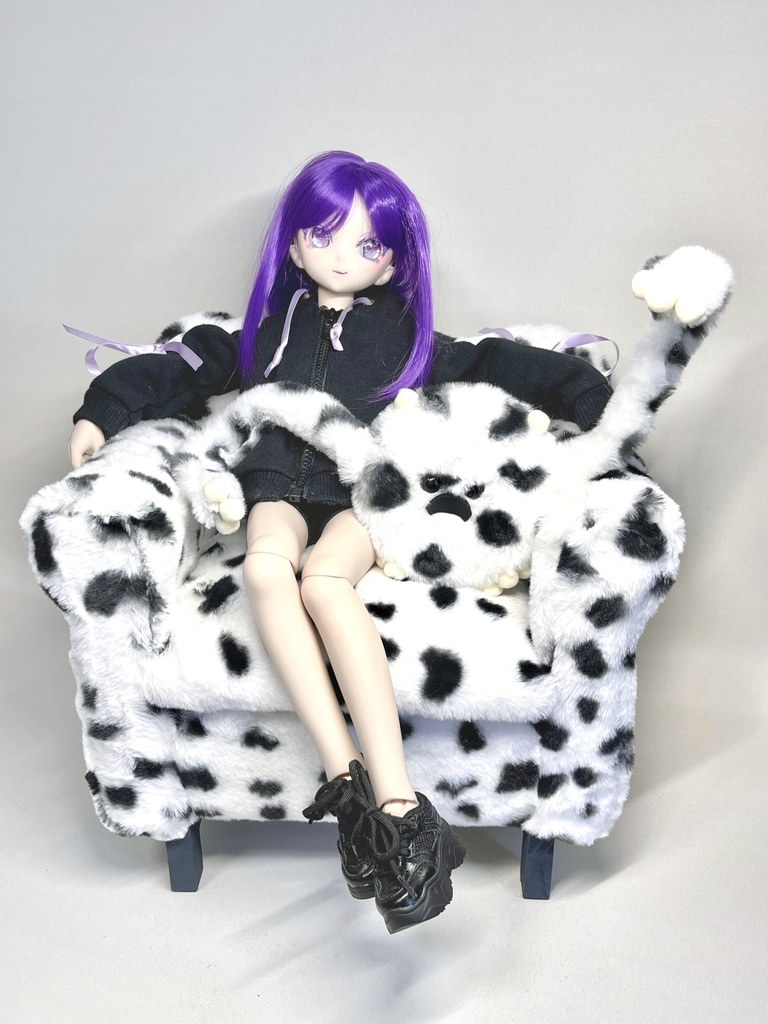 ドールサイズ　ミドルソファ　ダルメシアン