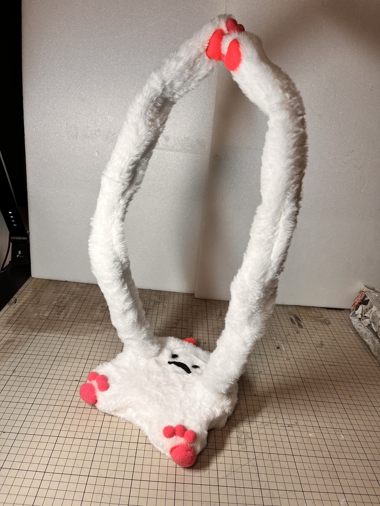 ドールスタンド もふもふマン イエローグリーン×オレンジ