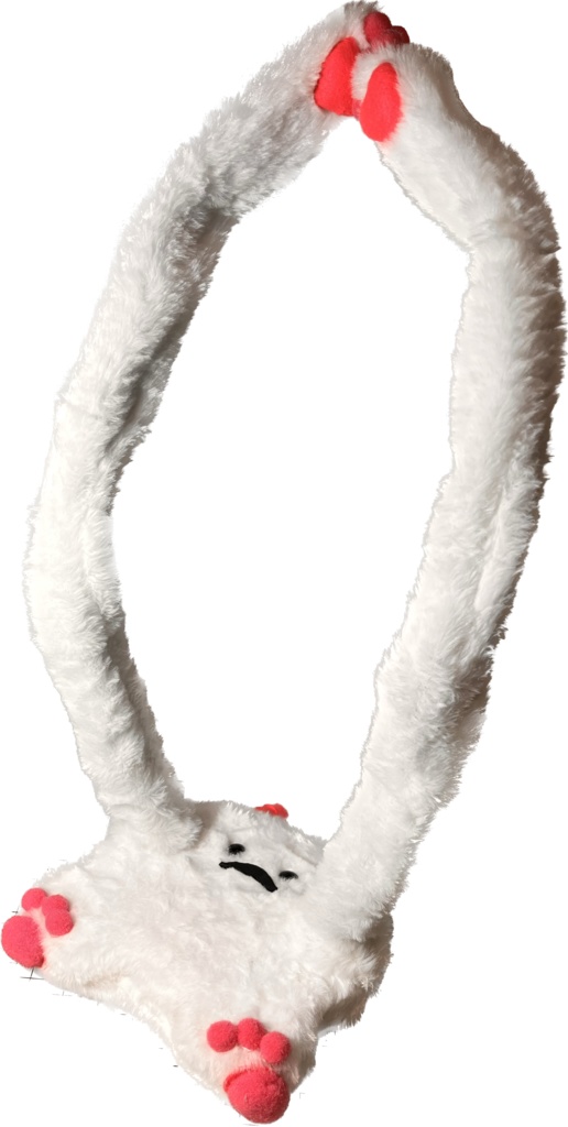 ドールスタンド もふもふマン イエローグリーン×オレンジ