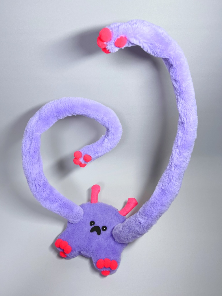 ドールスタンド もふもふマン パープル×ピンク