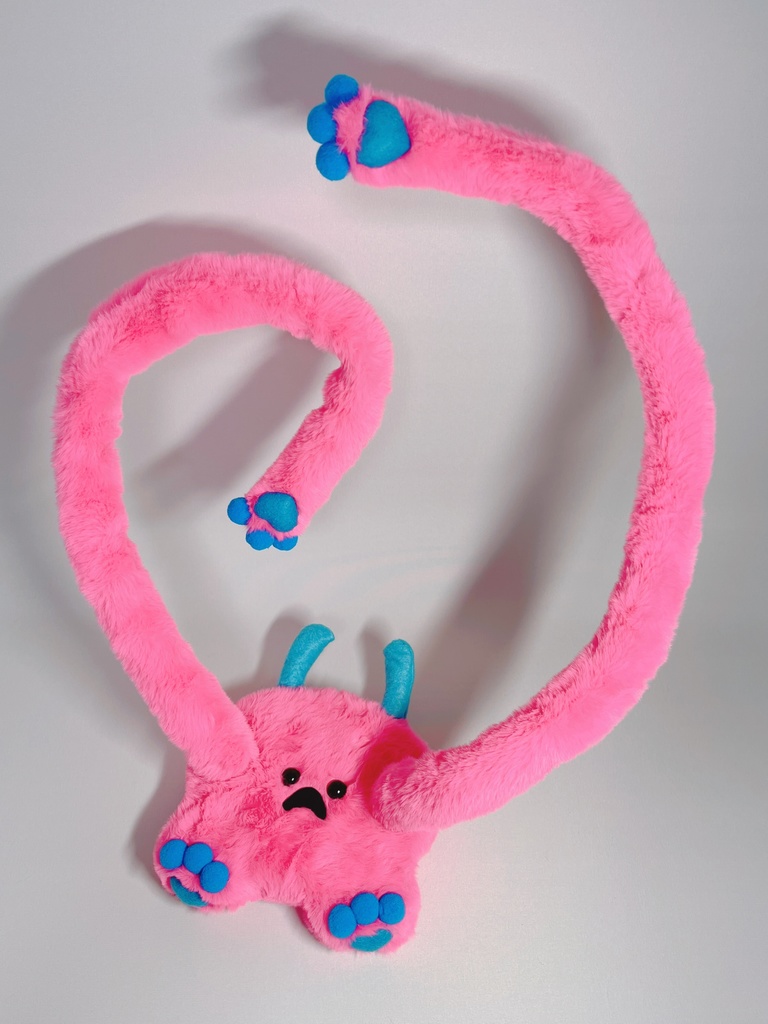 ドールスタンド もふもふマン ピンク×ブルー