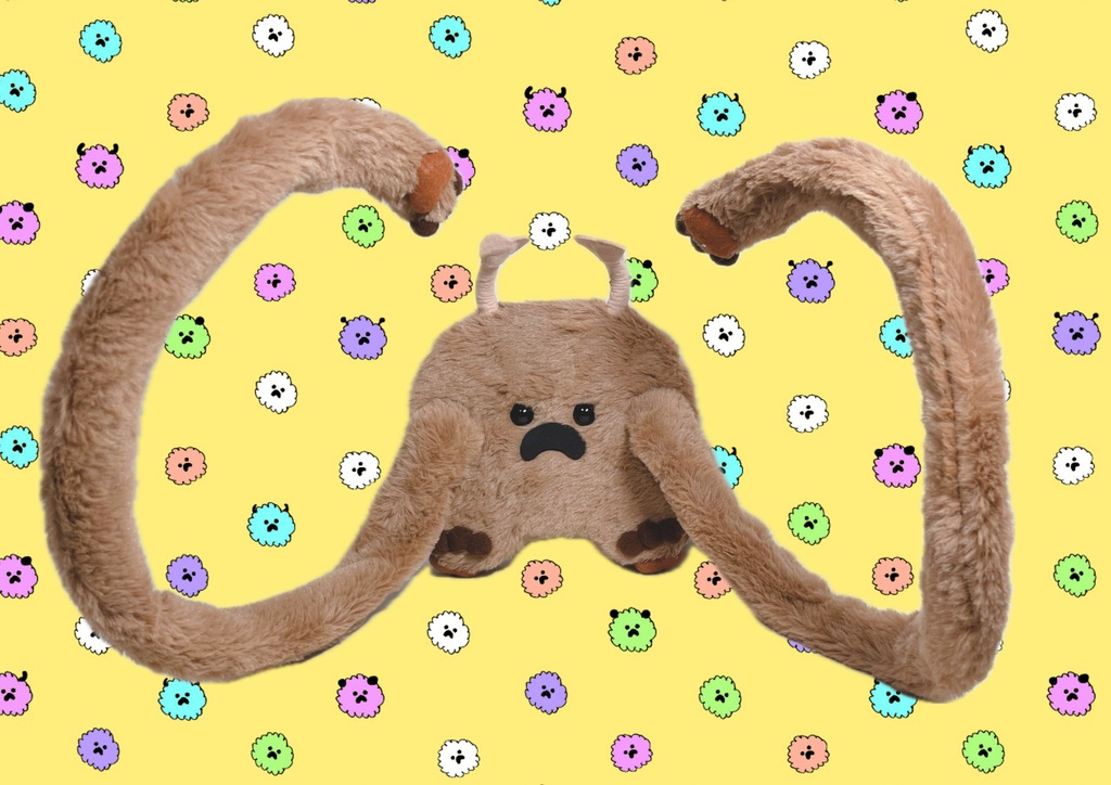 ドールスタンド 支えて!もふもふマン モカ×ブラウン