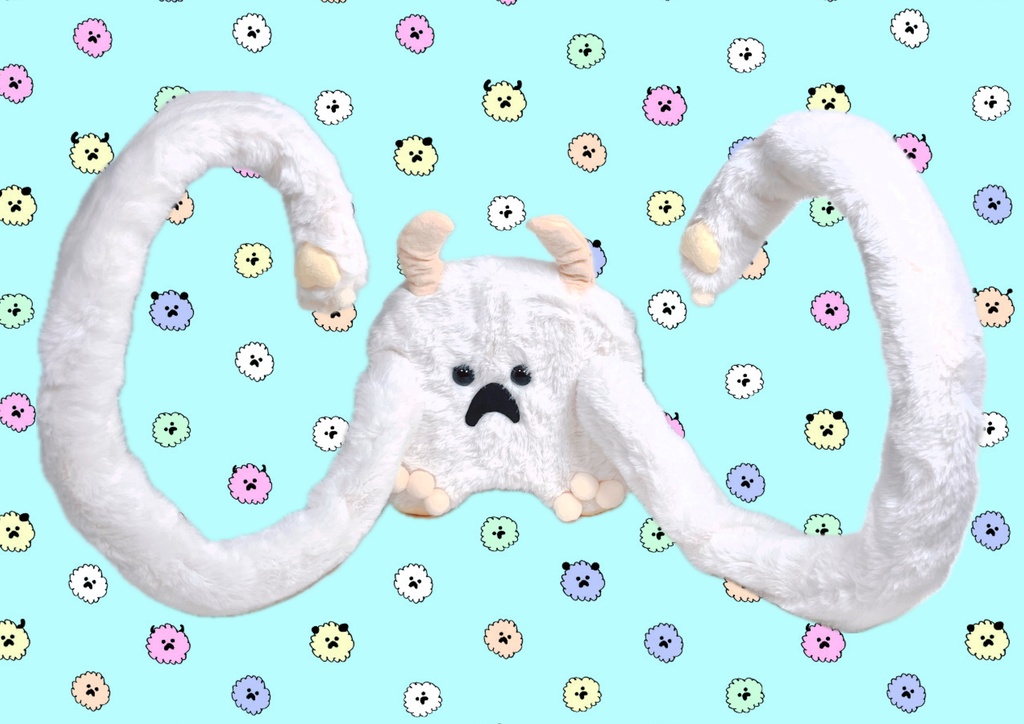 ドールスタンド 支えて!もふもふマン ベージュ×イエロー