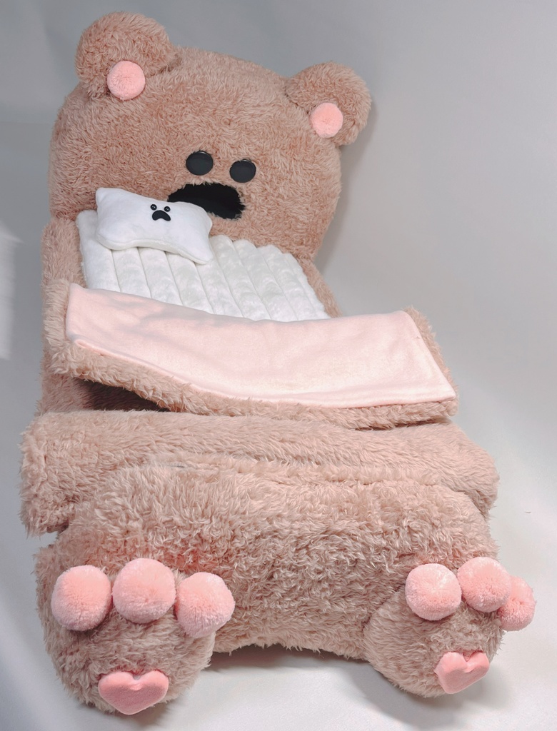 MDD専用 もふもふマン シングルベッド クマ茶