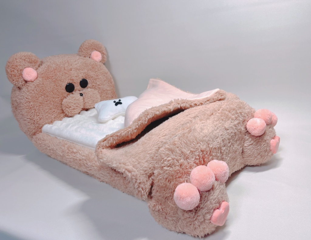 MDD専用 もふもふマン シングルベッド クマ茶