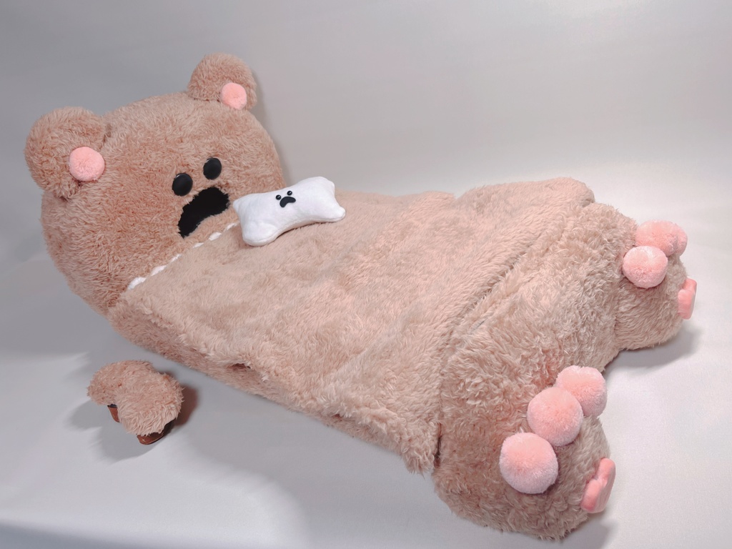 MDD専用 もふもふマン シングルベッド クマ茶